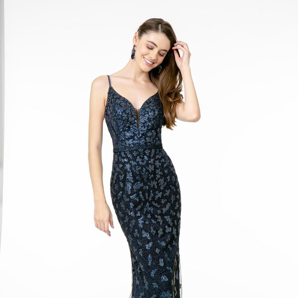 NEW LONG OFF SHOULDER SLEEVELESS SHEATH DRESS WITH STRAPS & ZIPPER BACK GL2917 - Picture 7 of 10